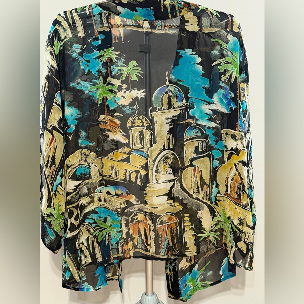 Vintage Chico's 100% Silk Coverup - Picture 6 of 10